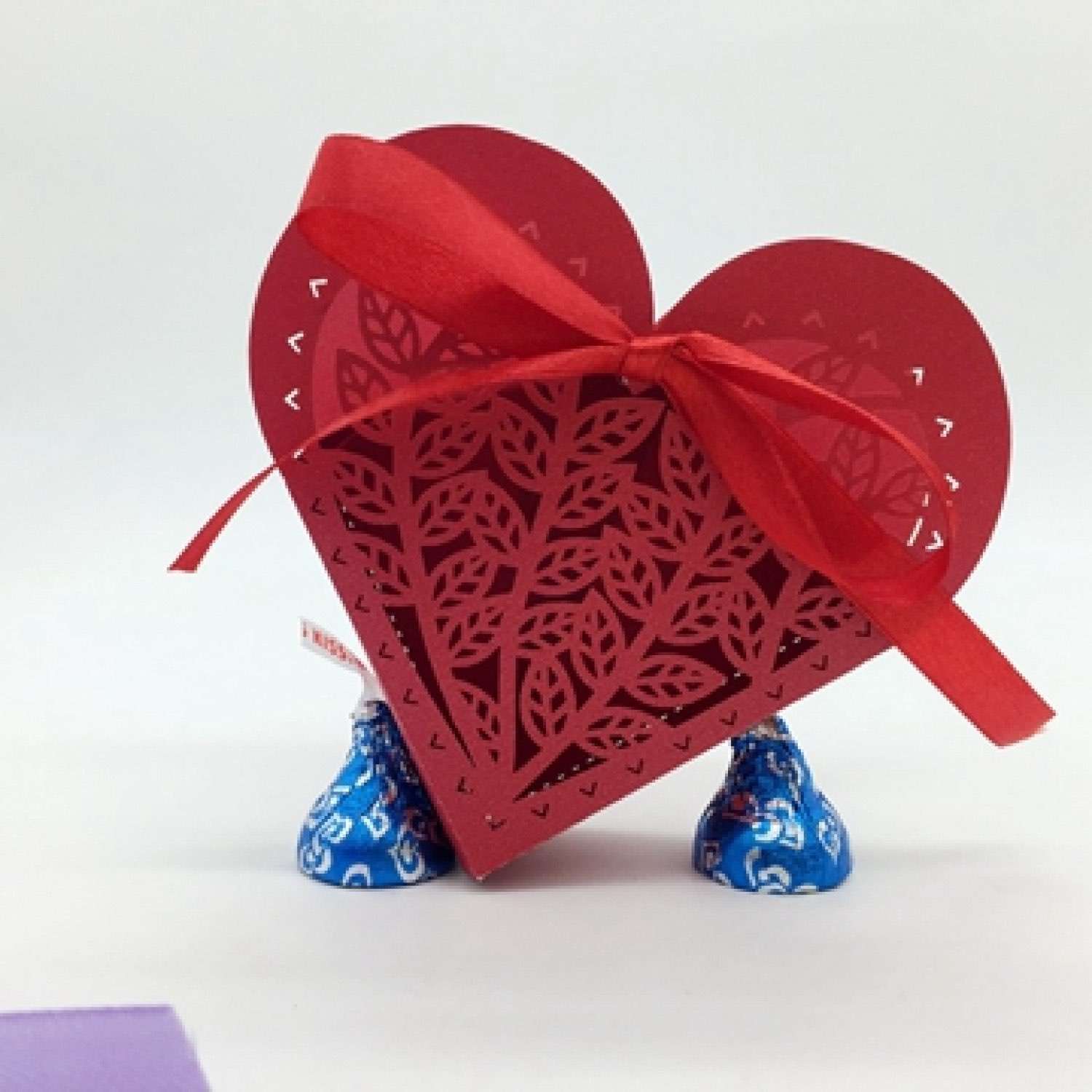 Heart Shape Candy Box Wedding Box Customized Laser Cut Paper